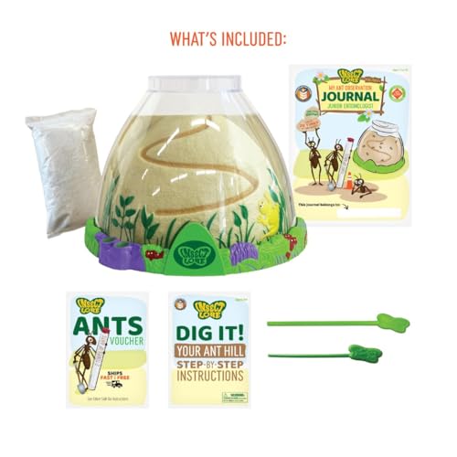 Insect Lore Ant Hill Habitat Kit – STEM Science Kit with Live Harvester Ants Voucher, Educational Kids Toy to Watch Ants Tunnel & Explore