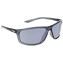 Nike Adrenaline Rectangular Sunglasses, Dark Grey, 66/15/135