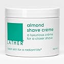 LATHER - Almond Shave Crème, 4 oz - Non-Foaming Luxurious Shaving Cream for Women and Men - Almond Oil, Vitamin E, Omega Fatty Acids - Sensitive Skin