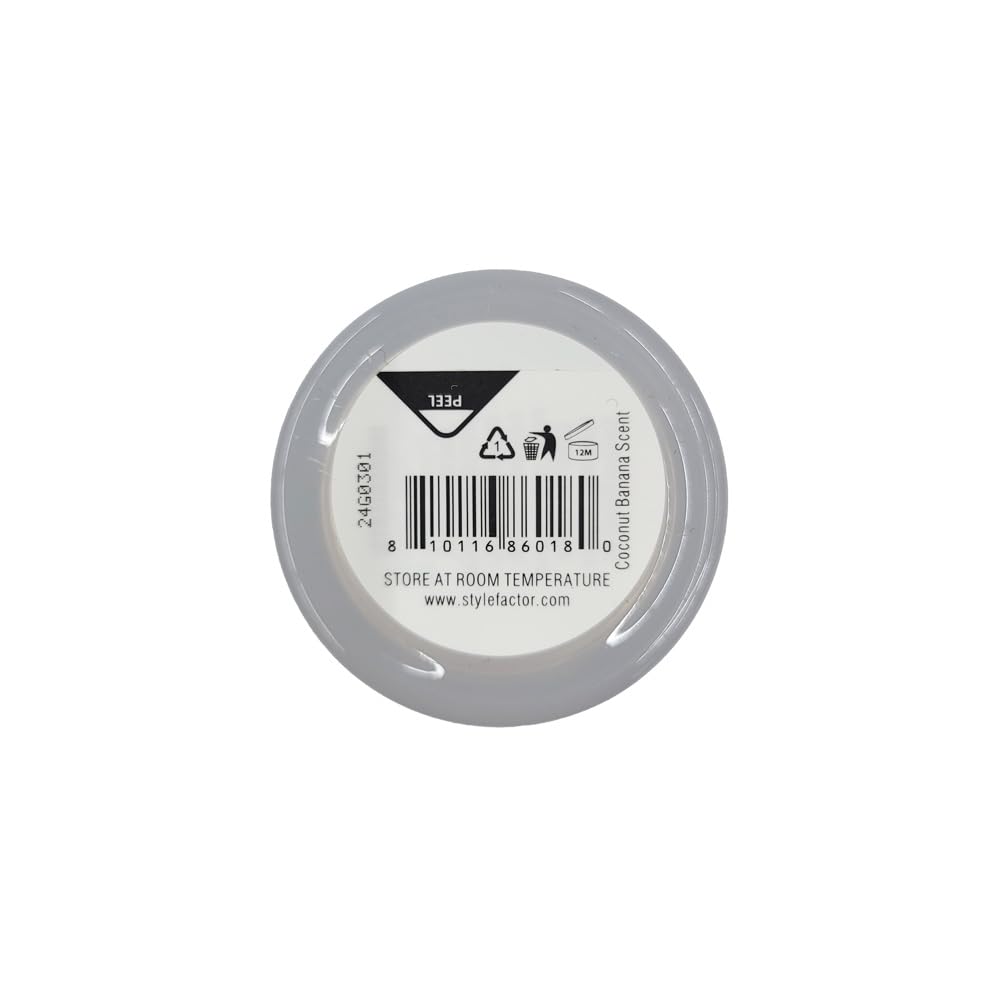 Style Factor EDGEBOOSTER Strong Hold Water-Based Pomade 0.85 Oz Mini Travel Size (0.85 Fl Oz (Pack of 1), Coconut Banana)