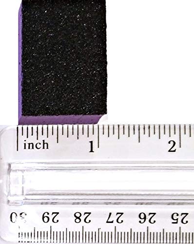 PrettyClaw | 40pc Mini Disposable Nail Buffer Blocks 80/80 Black Grit Purple Buffing Sanding Nail File 2 Sided