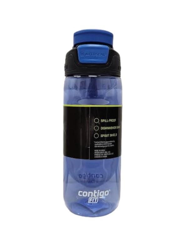 Contigo Fit Autoseal Tritan Spill-Proof Bottle, Amp Blue, 20 Oz/1.25 Pt/590 mL
