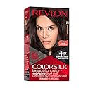 Revlon Colorsilk Beautiful Color Permanent Hair Color, Long-Lasting High-Definition Color, Shine & Silky Softness with 100% Gray Coverage, Ammonia