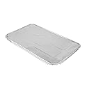 Restaurantware Aluminum Pan Cover 25 Count 21.06 x 13.5 Inch Oven Friendly Disposable Pan Lid Full Size Foil Lid Temperature-Sealing Silver…