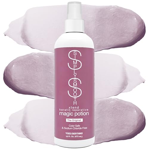 SIMPLY SMOOTH Keratin Reparative Magic Potion Original Leave In Conditioner Detangler & Heat Protection Styling Spray Repair & Reduce Breakage Color
