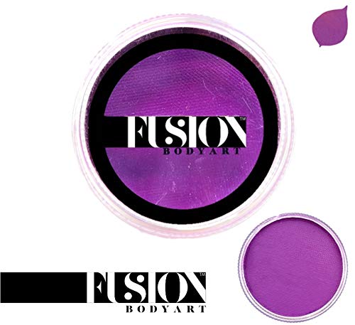 Fusion Body Art Pro Face Paint | Prime Deep Magenta (32gm), Professional Quality Water Activated Face and Body Paint Supplies Single Makeup Cake