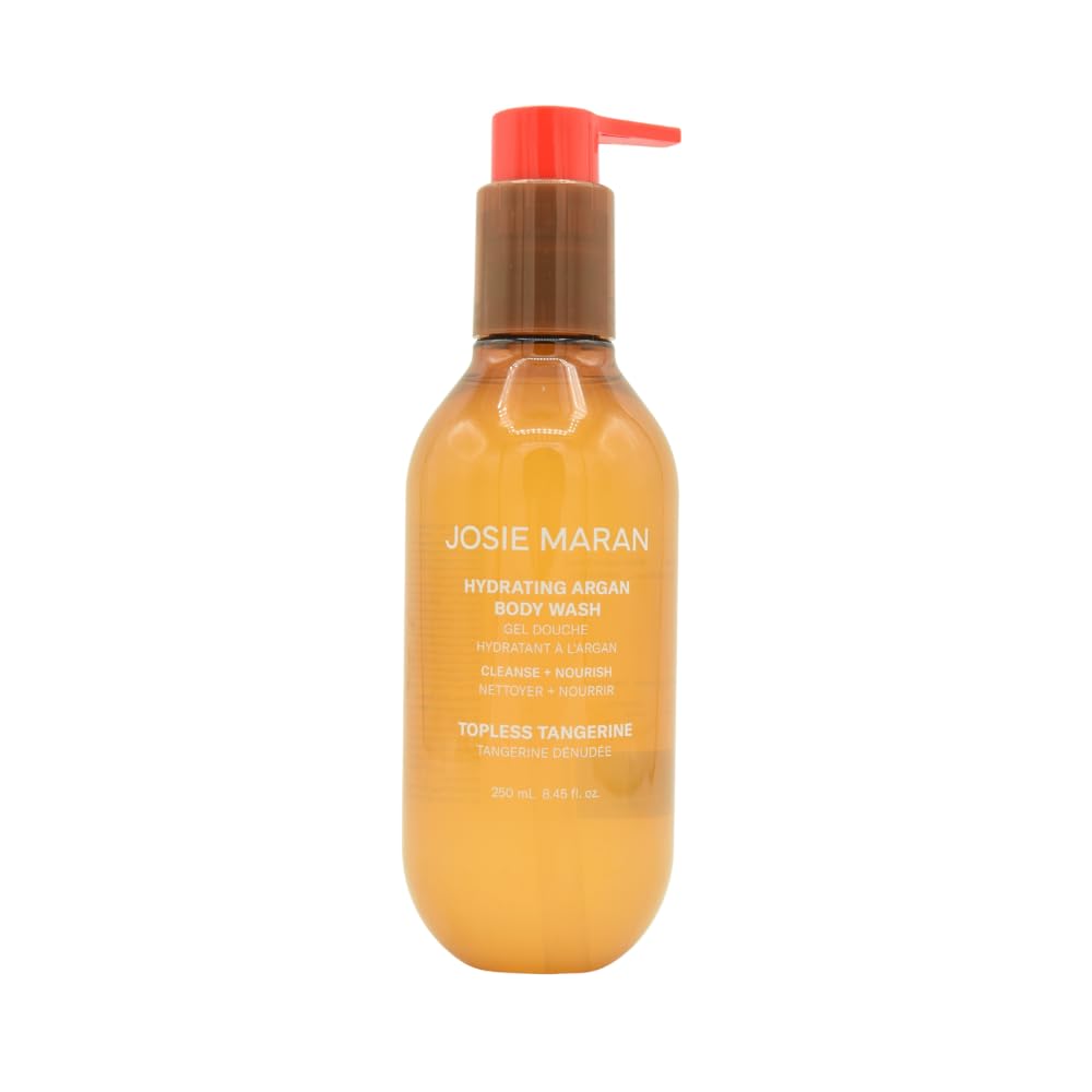 Josie Maran Hydrating + Cleansing Argan Body Wash, Topless Tangerine, 8.45 oz