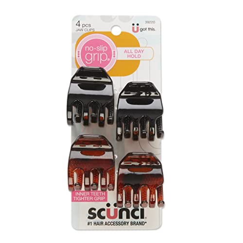 Scunci No Slip Chunky Jaw Clips, Size 4pk