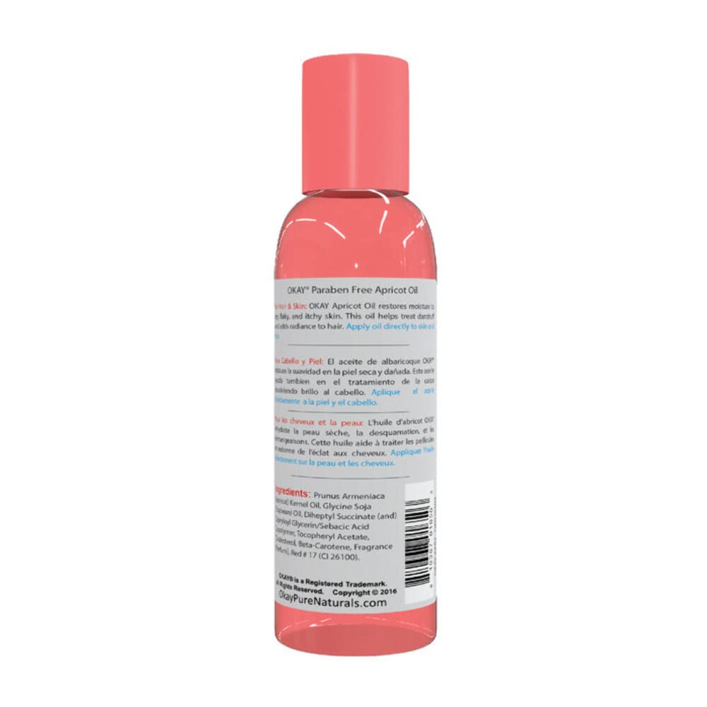 Apricot Blended Oil for Hair&Skin Paraben Free|Restores Moisture To Dry,Flaky&Itchy Skin|Helps Treat Dandruff&Adds Radiance To Hair|For All Hair