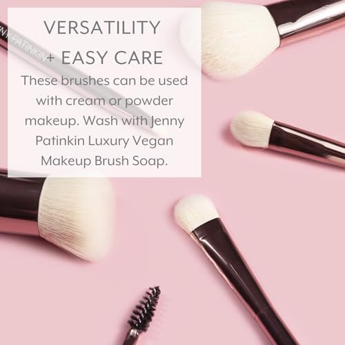 Jenny Patinkin Luxury Sustainable Eyeshadow Brush (L) - Ultra-Soft Makeup Brush for Effortless Eye Shadow Blending, Shading & Precision Application