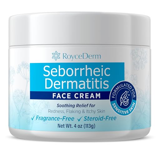 Roycederm Seborrheic Dermatitis & Psoriasis Face Cream - Steroid-Free Moisturizer for Redness, Flaking & Sensitive Skin - Face, Scalp & Body Daily Beauty and Personal Care Roycederm Default Title