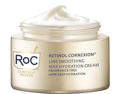 RoC Retinol Correxion Max Hydration Anti-Aging Daily Face Moisturizer with Hyaluronic Acid, Fragrance-Free, Oil Free Skin Care, 1.7 Ounces (Packaging Beauty and Personal Care RoC Default Title