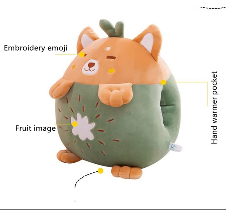 YUDONG Kids Stuffed Animal Travel Blanket and Pillow Set, Adorable 3 in 1 Multifunctional Fruit Plush Pillow with Hand Warmer Design, Perfect for…
