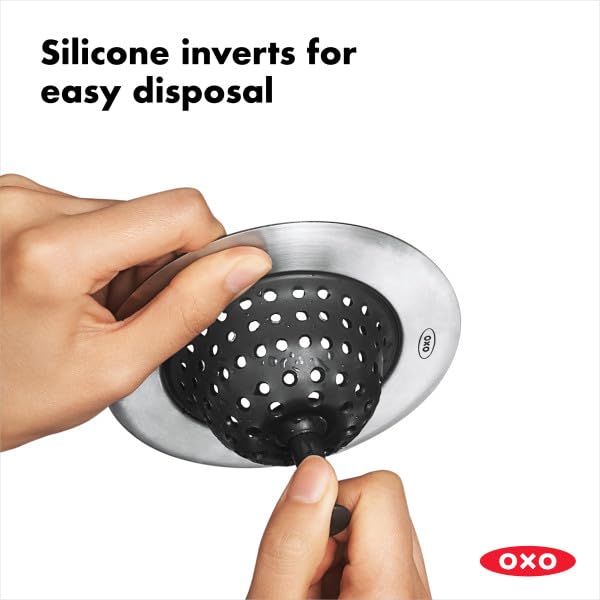 OXO Good Grips Silicone Sink Strainer, Black