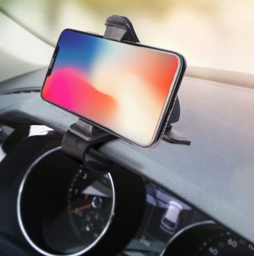 YOVECATHOU Car Dashboard Mount Holder Stand Clamp Cradle Clip for Cell Phone GPS Navigation Clip on Dash Phone Holder Durable Mount