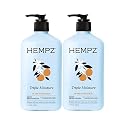 Hempz Triple Moisture Herbal Whipped Body Crème Lotion Moisturizer, 17 Fl Oz (Pack of 2)