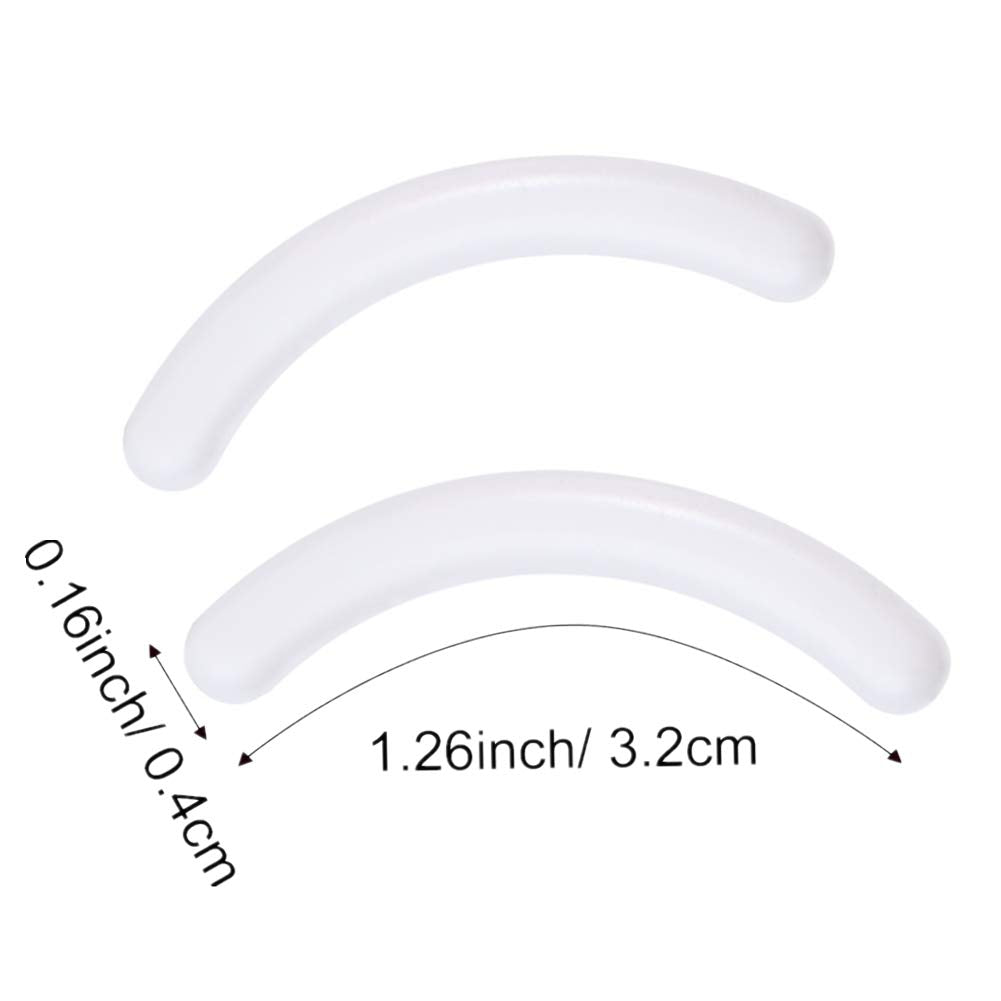24 Pcs Curler Refill Eyelash Curler Refill Pads Silicone Rubber Soft Curler Replacement Refills Pads for Universal Eyelash Curler (White)