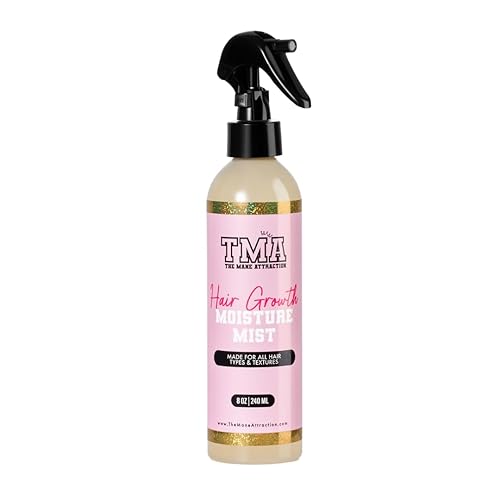The Mane Attraction’s Nourishing Daily Hair Growth Moisture Mist for ALL Hair Types, Lightweight Moisturizer for Thicker, Longer Hair. Infused
