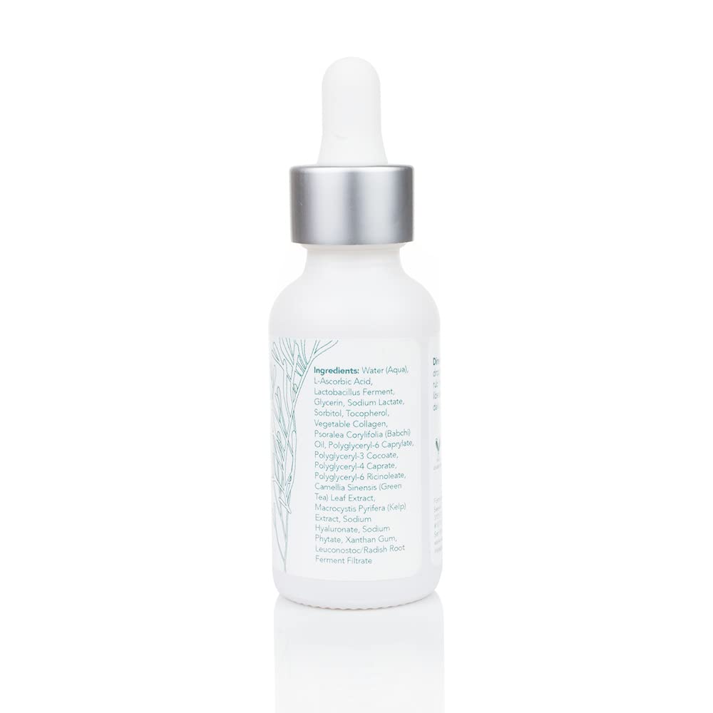 Sea-el Hyaluronic Acid & Vitamin C Facial Serum Drops Firming Hydration & Glow Anti Aging Face Moisturizer - Daily Wrinkle Diminishing Skin Care