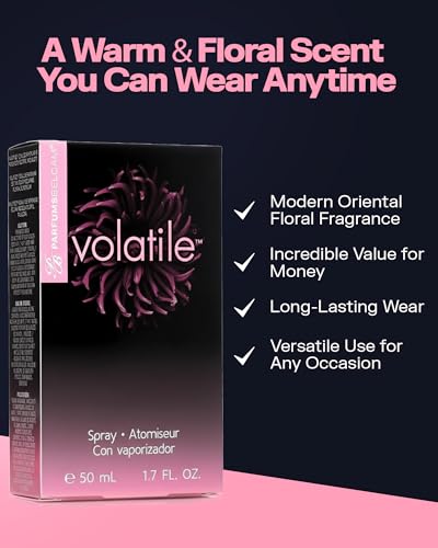 PB ParfumsBelcam Volatile Eau de Parfum Spray for Women - Elegant Powdery Floral Perfume with Jasmine, Rose, Orchid & Freesia, Long Lasting Feminine