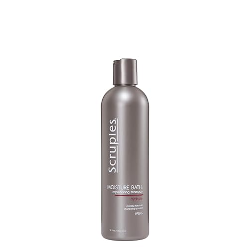 Scruples Moisture Bath Hair Shampoo for Men & Women - Moisturizing Shampoo for Dry, Brittle & Coarse Hair - Helps Restore Shine & Elasticity (12 Fl