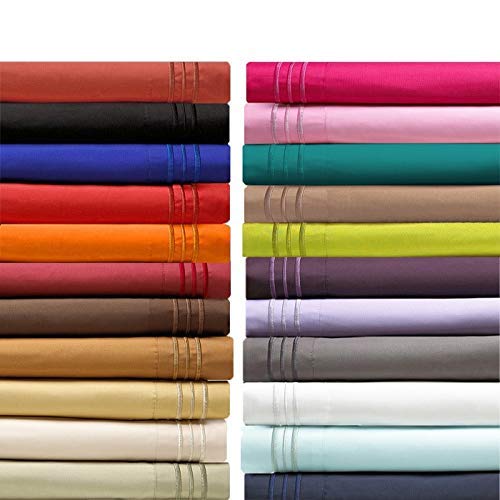 Elegant Comfort 1500 Premier Wrinkle & Fade Resistant Hotel Quality Ultra Soft Luxurious 4-Piece Bed Sheet Set, Full, Camel-Gold