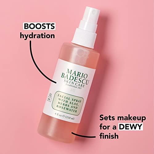 Mario Badescu Rose Water + Orange Facial Spray Bundle | Hydrating Rosewater Face Mist with Aloe & Herbs + Rejuvenating Sage & Orange Blossom | Beauty and Personal Care Mario Badescu