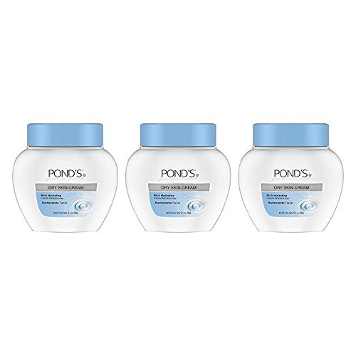 Pond's Facial Moisturizer For Dehydrated, Sensitive Skin Dry Skin Cream Hypoallergenic and Dermatologist-Tested 10.1 oz 3 Count