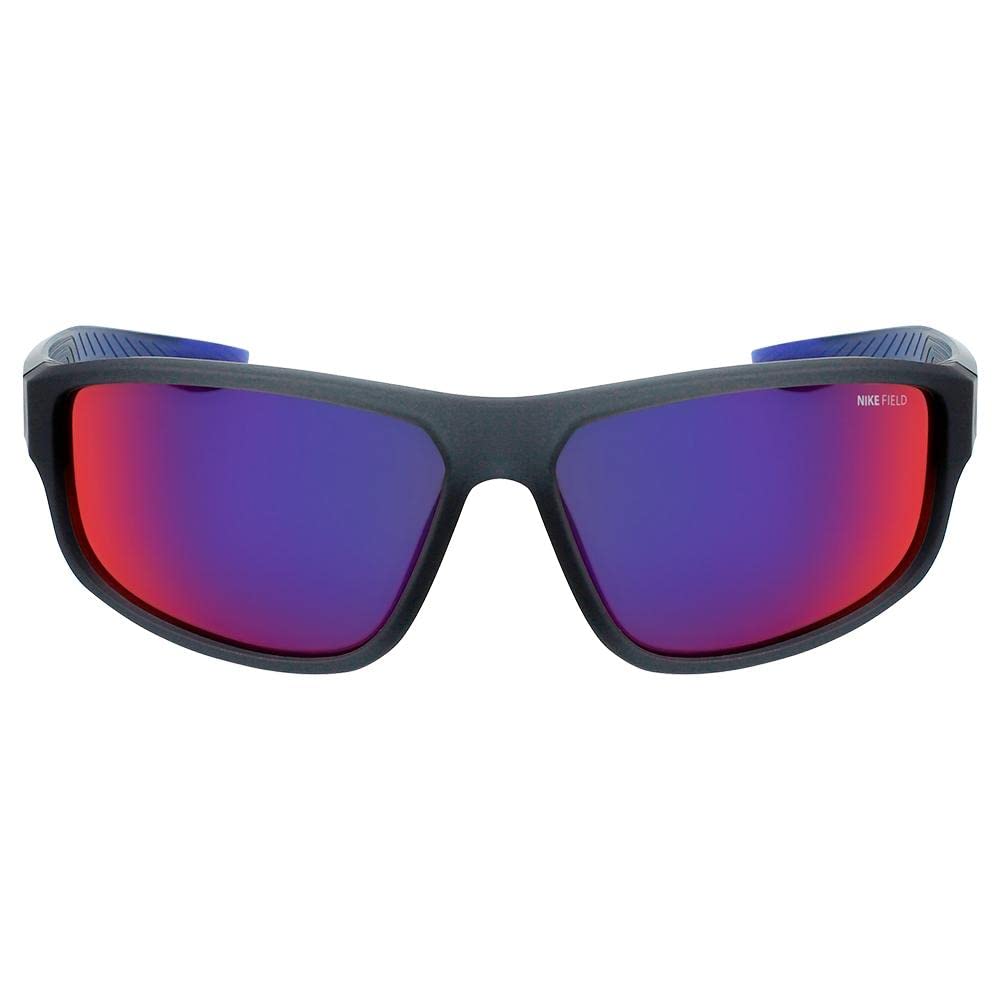 Nike Brazen Fuel Rectangular Sunglasses, Matte Dark Grey/White, 62/14/130