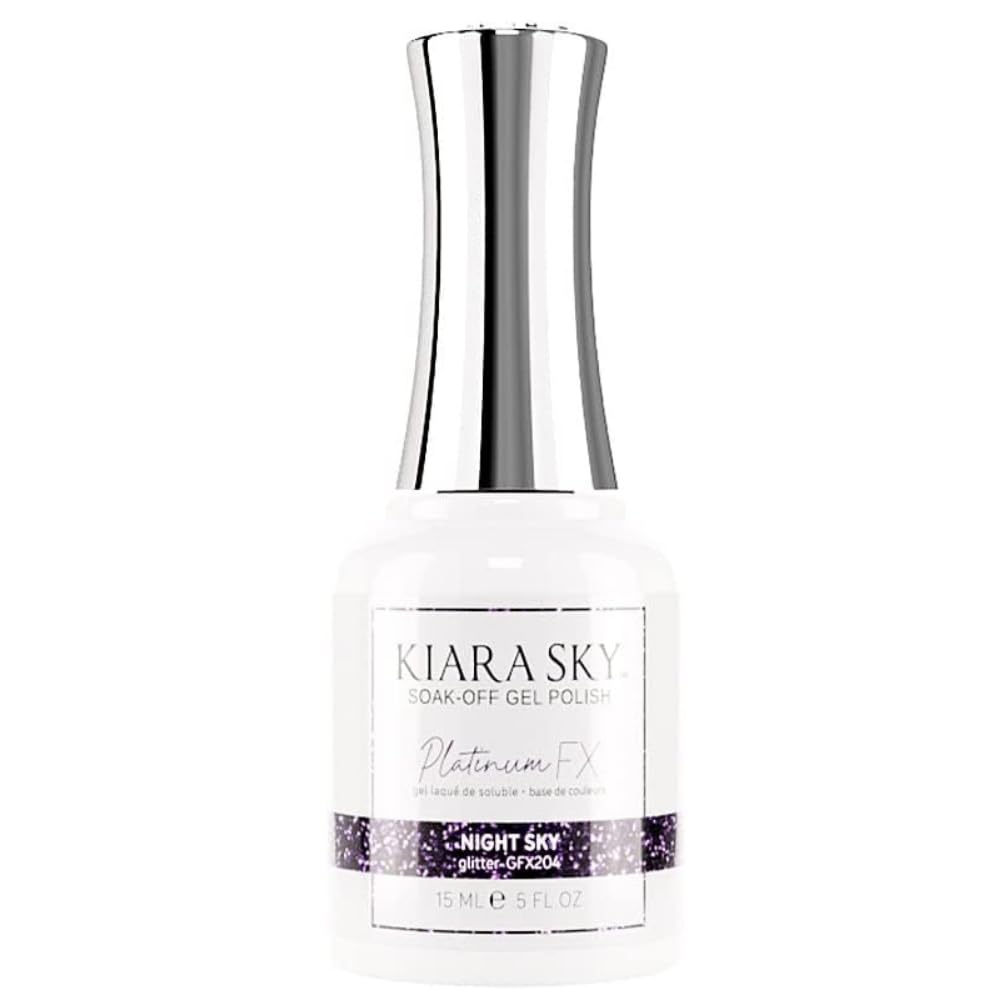 KIARA SKY LED UV Soak Off Platinum Gel FX (Night Sky - One Coat Foil Glitter) Beauty & Personal Care KIARA SKY