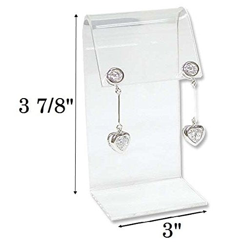 Acrylic Clear Curved Top Earring Display 3 Piece Set