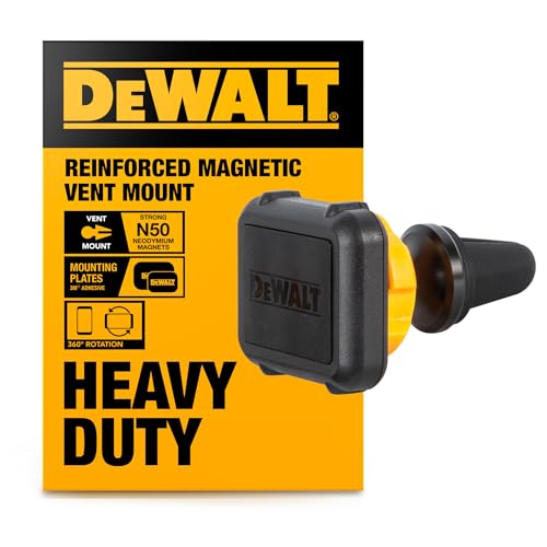 DEWALT Heavy Duty Magnetic Phone Holder for Car, Universal Air Vent Magnetic Car Phone Holder, Reinforced Automobile Mount for Mobile Devices…