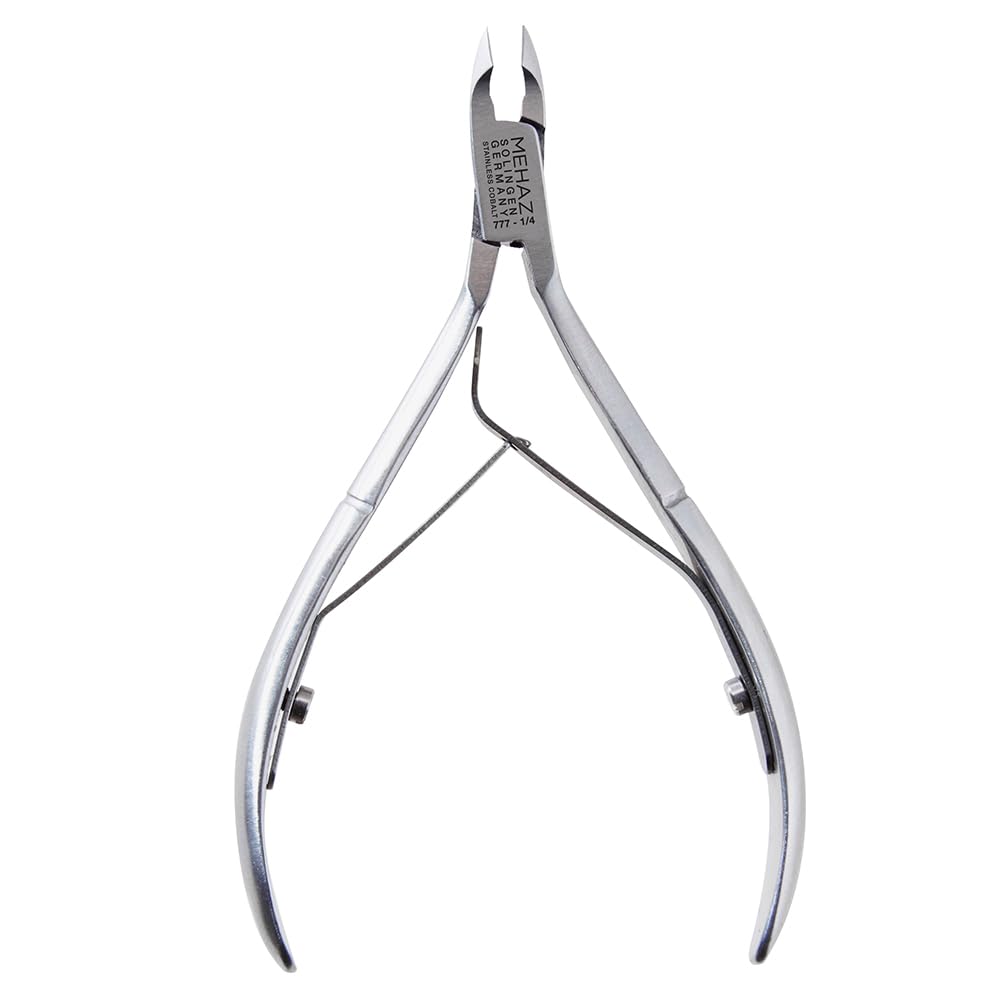 Mehaz Stainless Steel Cobalt Cuticle Trimmer, Nail Cuticle Nipper 1/4 Jaw, Cuticles Remover Clippers for Manicure & Pedicure Nail Tools