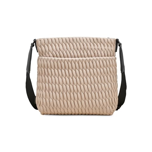 DKNY Women's Handbags Crossbody,Light Khaki,1SZ