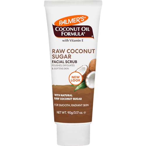 Palmer's Coconut Oil Formula Coconut Sugar Facial Scrub Exfoliator, Face Scrub to Gently Exfoliate Away Dirt and Dead Skin Cells with Chamomile