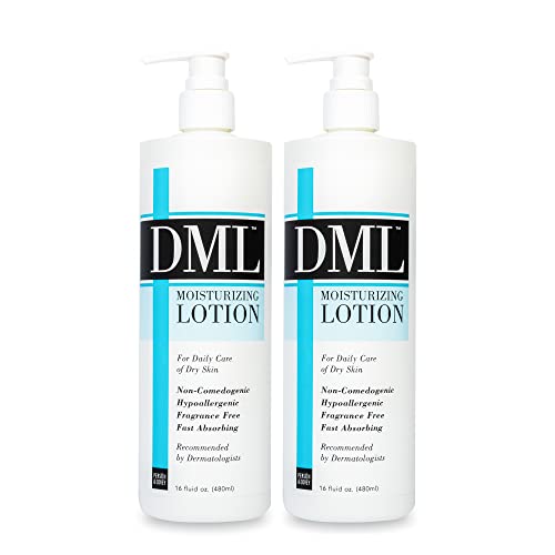 DML Moisturizing Lotion- Hydrating Hand and Body Moisturizer / Hypoallergenic Body Lotion for Dry and Cracked Skin / Gentle, Unscented Moisturizing