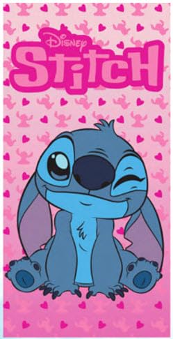 Disney Stitch Beach Towel, Winking Sweetheart 27"x54"