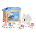 Little Live Pets Bunny Mama Surprise Toy Set, Hutch Interactive Animal Playset with 3 Surprise Babies, 20+ Sounds, Bunny Accessories for Girls Ages 3+
