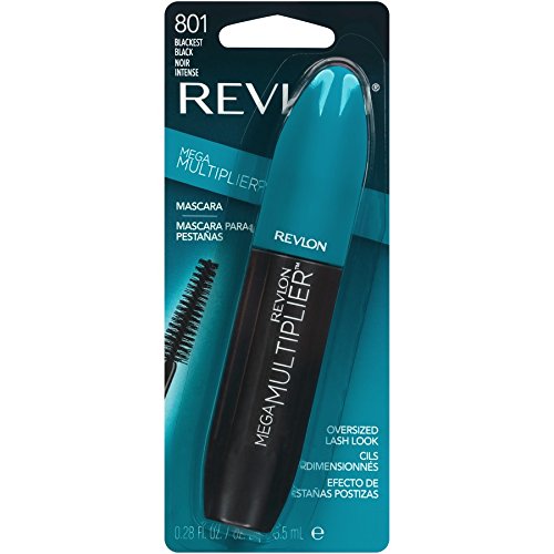 Revlon Mega Multiplier Mascara, Blackest Black, 0.28 Fluid Ounce