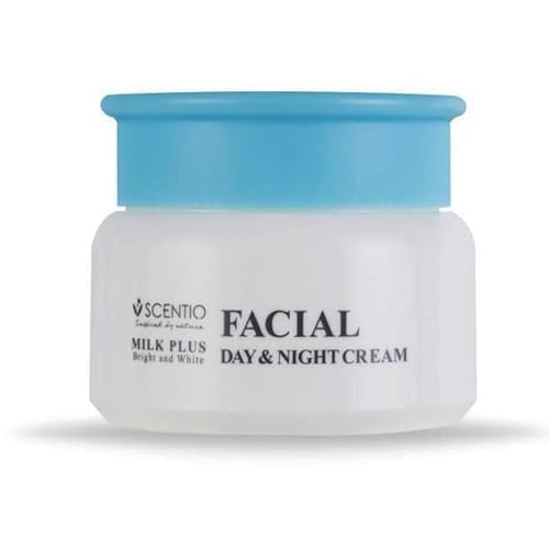 SCENTIO MILK PLUS FACIAL DAY & NIGHT CREAM (50 ML), 1.76 Ounce (Pack of 1)