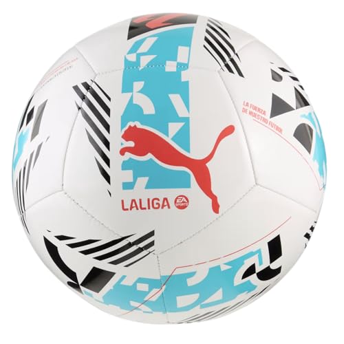 Puma Unisex Orbita LaLiga 1 Machine Stitched Soccer Ball, White-Multicolor AH25, 3