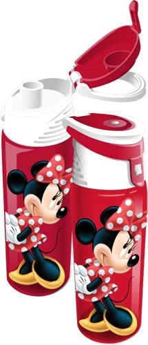 7STAR Adorable Mouse Bow Character Flip-Top Bottle - Red, Easy to Use & Carry