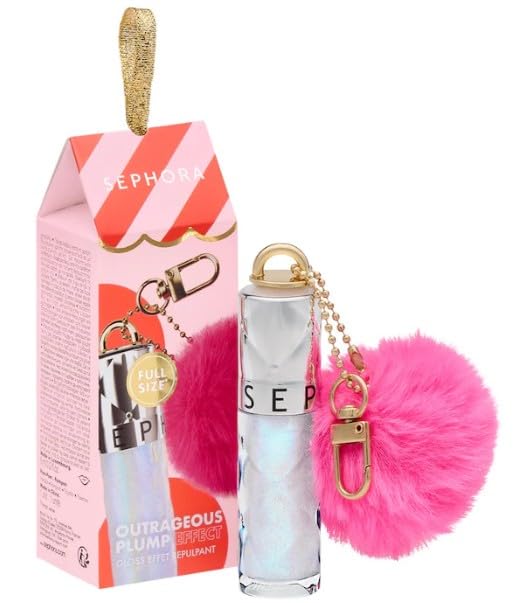 SEPHORA COLLECTION Outrageoaus Plump Effect Lip Gloss - Cosmic Kiss - Full Size, Limited Edition Ornament.