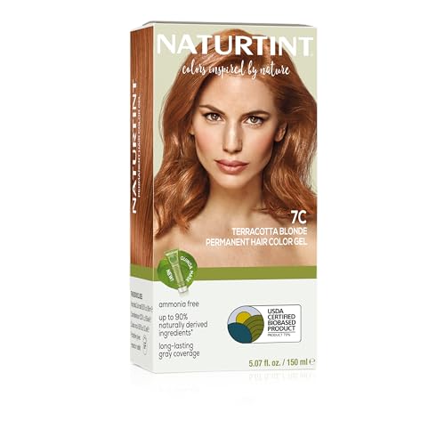 Naturtint 7C Terracotta Blonde Permanent Hair Color (Pack of 1), Ammonia Free, Vegan, Cruelty Free, up to 100% Gray Coverage, Long Lasting Results