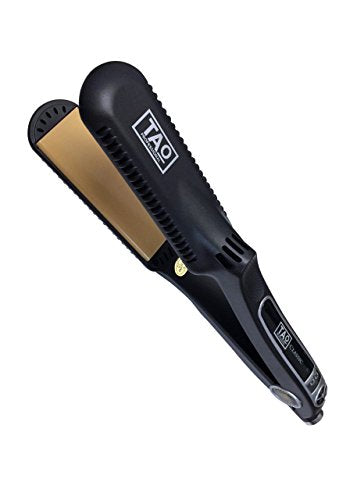 TAO Pro - Nano CERAMIC Plate Hair Straightener - Styling Iron with Digital Controls - Dual Voltage - Built-in ION Generator- Heats to 450 degrees
