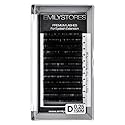 EMILYSTORES Eyelash Extensions 0.25mm Thickness D Curl Length 15mm Natural-Looking Individual Volume Eyelashes For Lash Extensions(0.25,D,15mm)