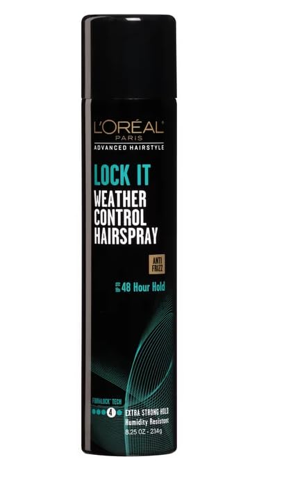 L'Oreal Advanced Hairstyle Lock It Weather Control Hair Spray Extra Strong Hold 8.25 oz (Pack of 6)