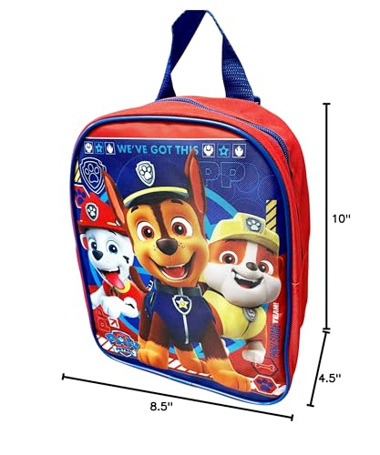 Ruz Nickelodeon Kids Licensed 10" Mini Backpack (Paw patrol Boys-Red)