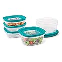 Rubbermaid EasyFindLids with Press & Lock Leak Proof Lids Food Storage Set, Meal Prep Containers, 12 Piece
