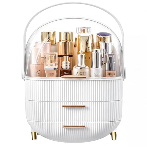 Makeup Organizer Skincare Organizers - Cosmetic Display Cases with Transparent Cover, SkinCare Organizers for Bathroom Countertop, Bedroom Vanity Beauty and Personal Care NestOrganix Default Title